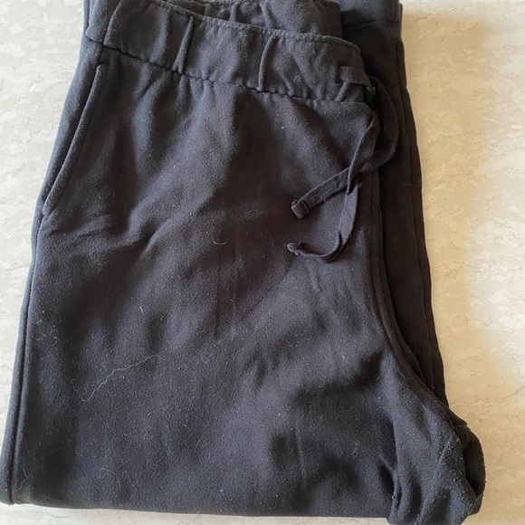 A new day women's black crop wide leg sweatpants size large - Picture 2 of 7